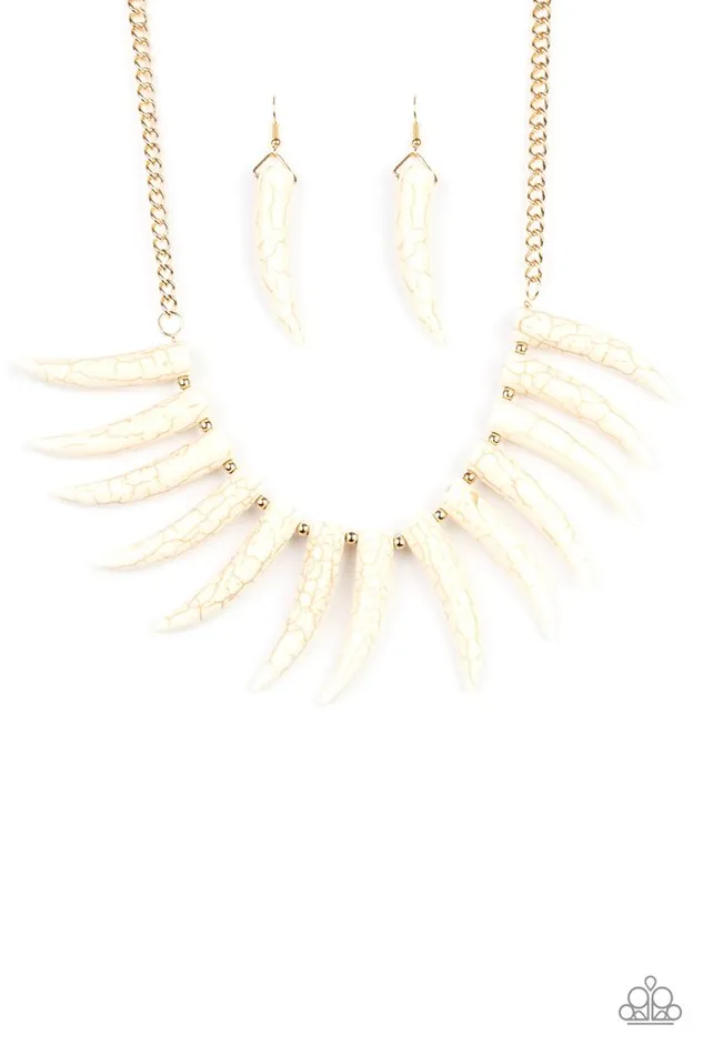 Paparazzi Jewelry Necklaces Paparazzi Necklace Tusk Tundra White Paparazzi Jewelry Necklaces Paparazzi Necklace Tusk Tundra White