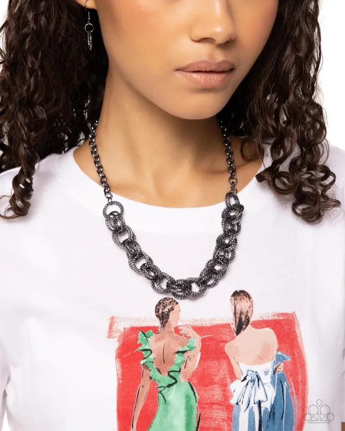 Paparazzi Jewelry Necklaces Paparazzi Necklace Urban Acoustics Black