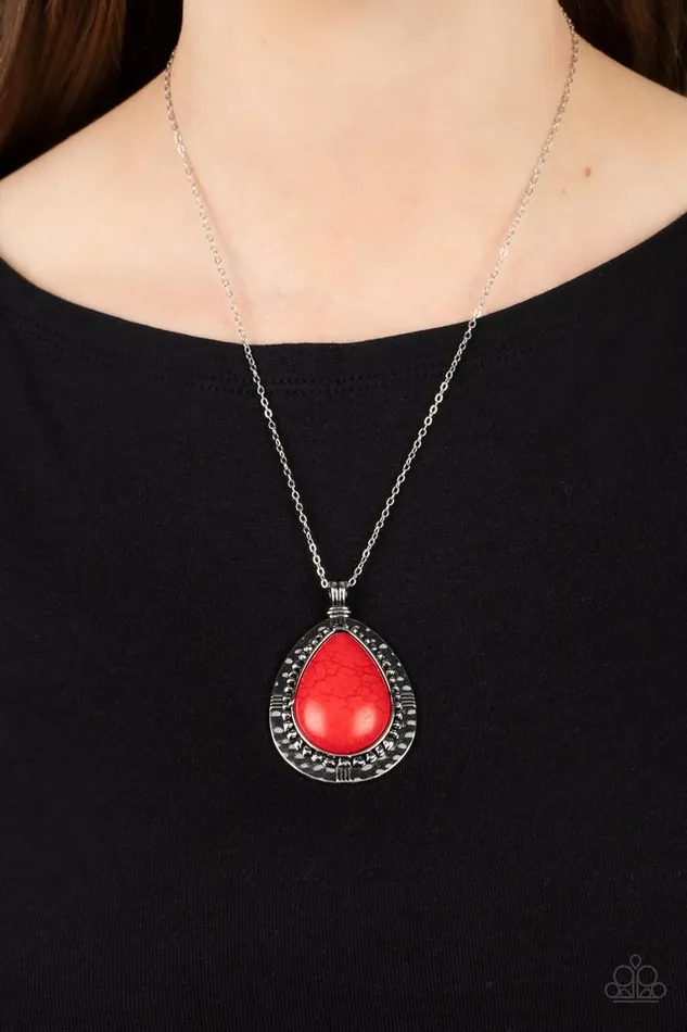 Paparazzi Jewelry Necklaces Paparazzi Necklace Western Wilderness Red
