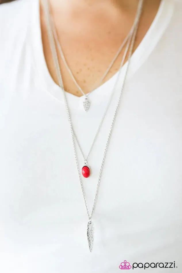 Paparazzi Jewelry Necklaces Paparazzi Necklace Wild Chase Red