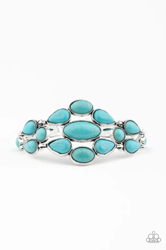 Paparazzi Jewelry Paparazzi Bracelet Blooming Prairies Blue Bracelets Paparazzi Jewelry Paparazzi Bracelet Blooming Prairies Blue Bracelets