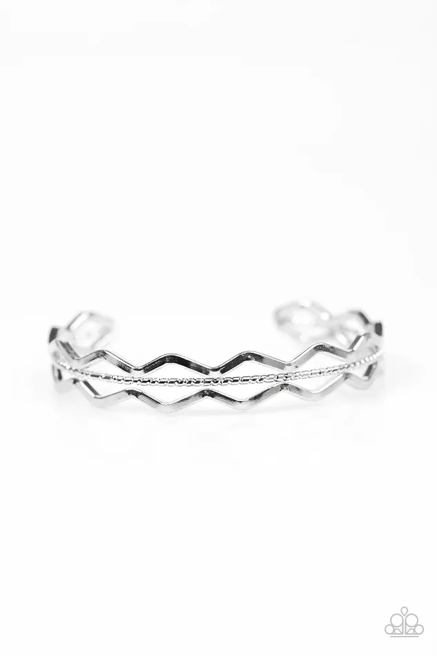 Paparazzi Jewelry Paparazzi Bracelet Catch The Next Wave Silver Bracelets