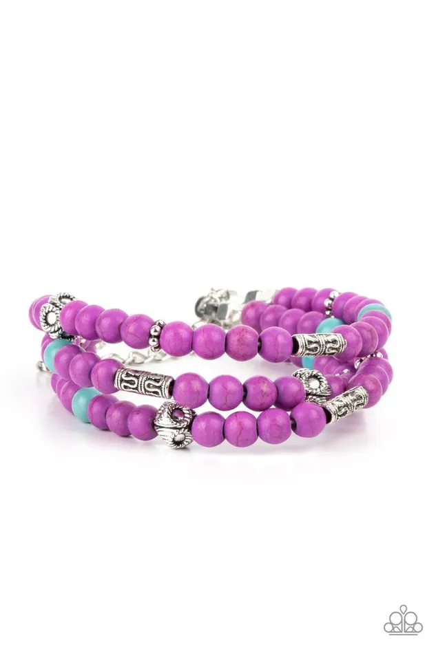 Paparazzi Jewelry Paparazzi Bracelet Desert Decorum Purple Bracelets Paparazzi Jewelry Paparazzi Bracelet Desert Decorum Purple Bracelets