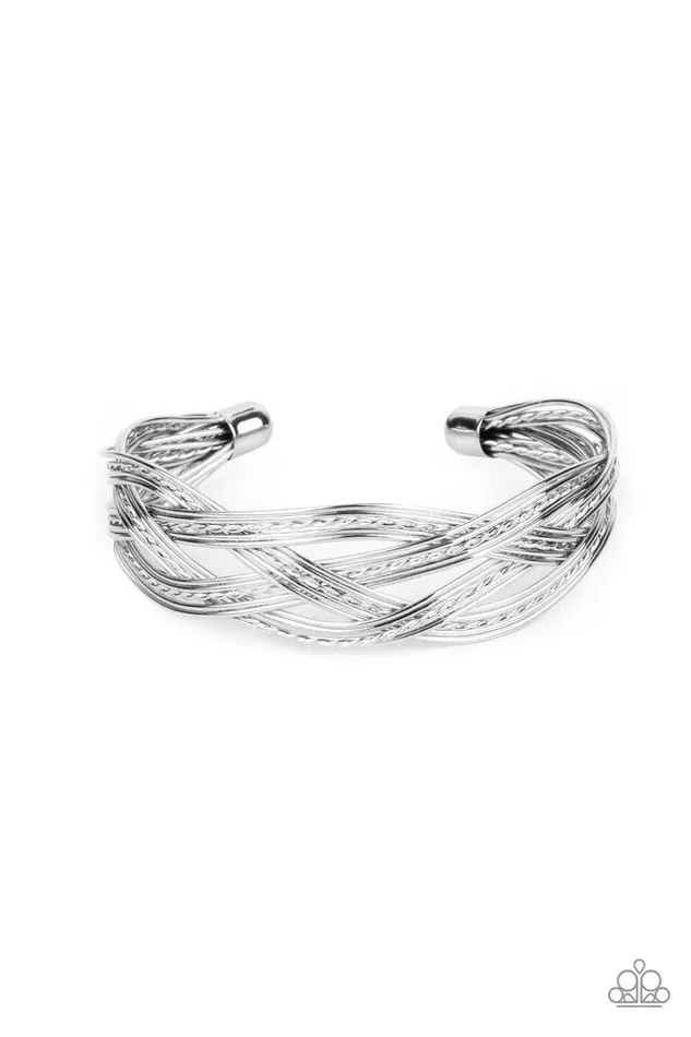 Paparazzi Jewelry Paparazzi Bracelet Get Your Wires Crossed Silver Bracelets Paparazzi Jewelry Paparazzi Bracelet Get Your Wires Crossed Silver Bracelets