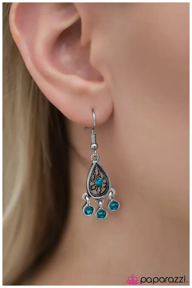 Paparazzi Jewelry Paparazzi Earring BEAM All You Can BEAM Blue Earrings
