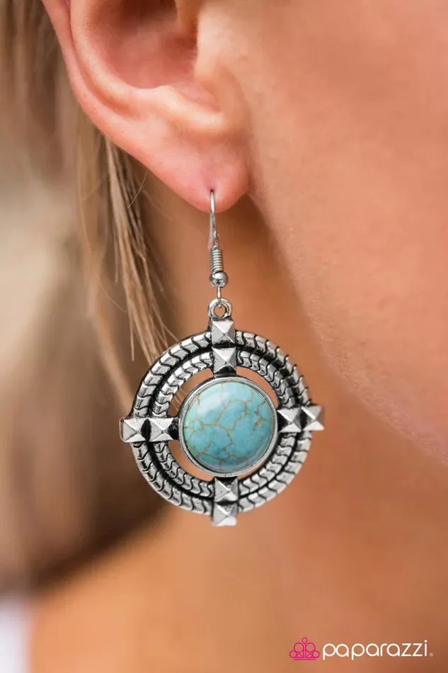 Paparazzi Jewelry Paparazzi Earring Command Center Blue Earrings