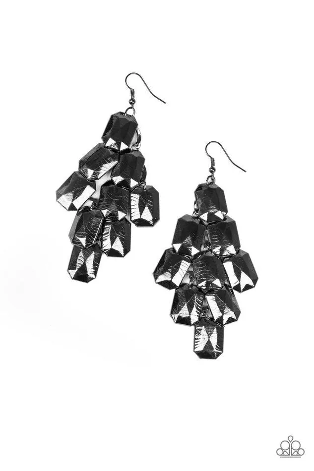 Paparazzi Jewelry Paparazzi Earring Contemporary Catwalk Black Earrings
