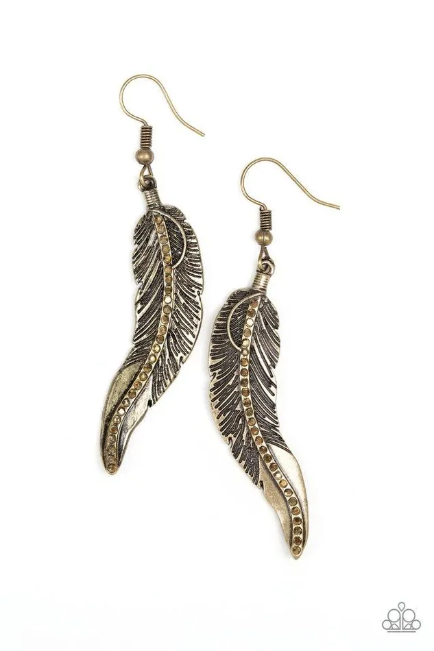 Paparazzi Jewelry Paparazzi Earring FOWL Play Brass Earrings