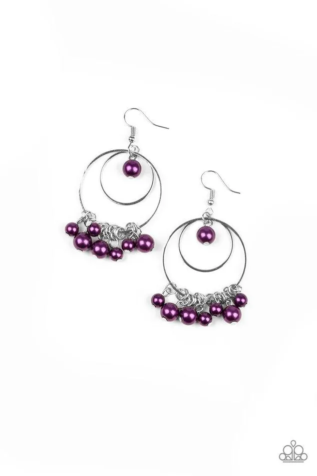 Paparazzi Jewelry Paparazzi Earring New York Attraction Purple Earrings