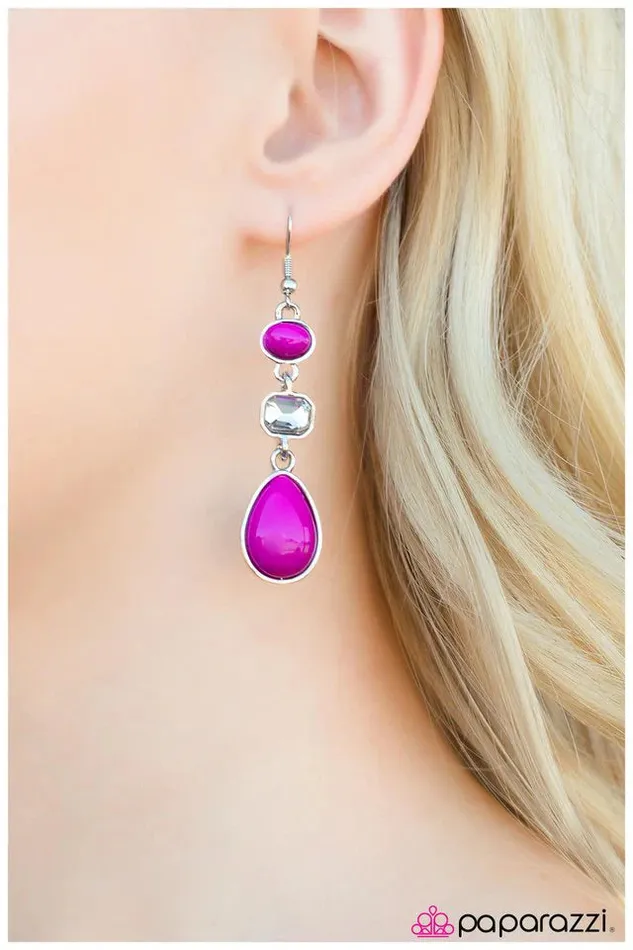 Paparazzi Jewelry Paparazzi Earring Sassy Showgirl Purple Earrings