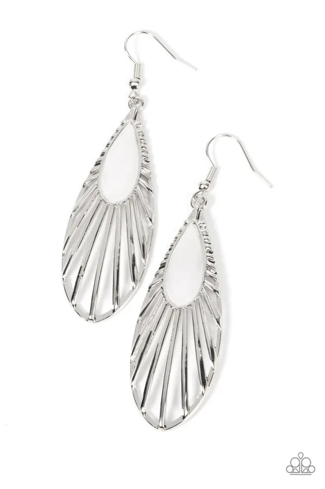 Paparazzi Jewelry Paparazzi Earring WINGADingDing White Earrings Paparazzi Jewelry Paparazzi Earring WINGADingDing White Earrings