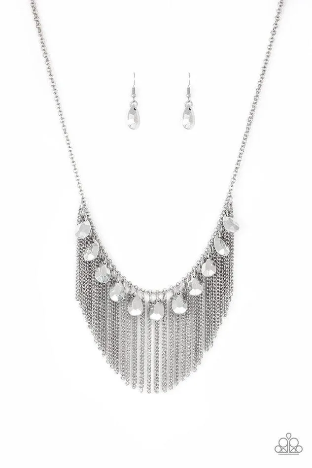 Paparazzi Jewelry Paparazzi Necklace Bragging Rights Silver Necklaces Paparazzi Jewelry Paparazzi Necklace Bragging Rights Silver Necklaces