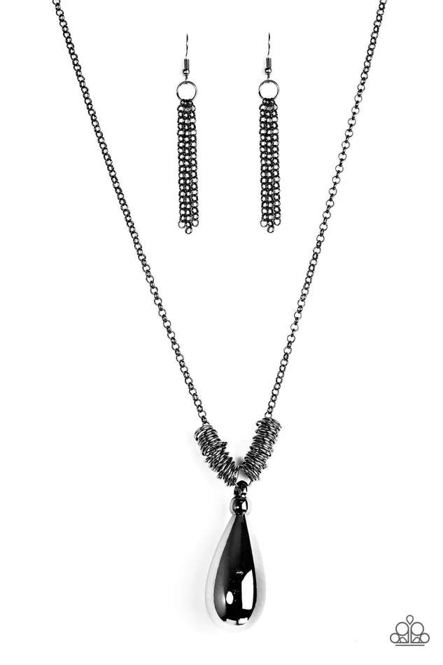 Paparazzi Jewelry Paparazzi Necklace Just A Drop Black Necklaces