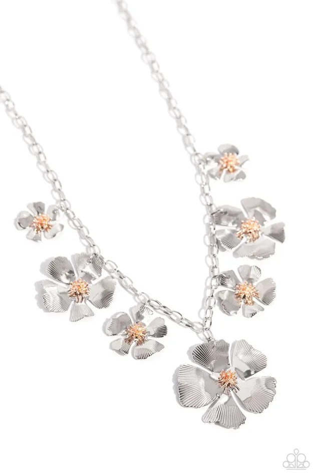 Paparazzi Jewelry Paparazzi Necklace Prideful Pollen Silver Necklaces Paparazzi Jewelry Paparazzi Necklace Prideful Pollen Silver Necklaces