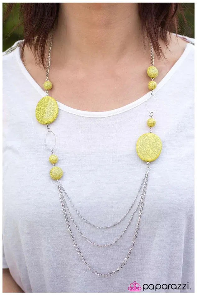 Paparazzi Jewelry Paparazzi Necklace Smooth Sailing Yellow Necklaces