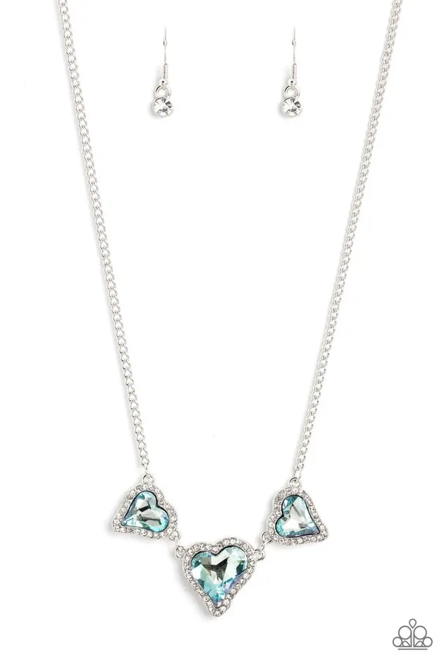 Paparazzi Jewelry Paparazzi Necklace State of the HEART Blue Necklaces