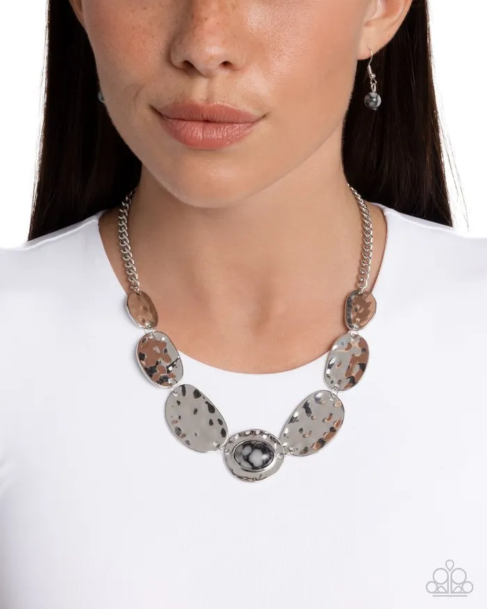 Paparazzi Jewelry Paparazzi Necklace Textured Timbre Black Necklaces