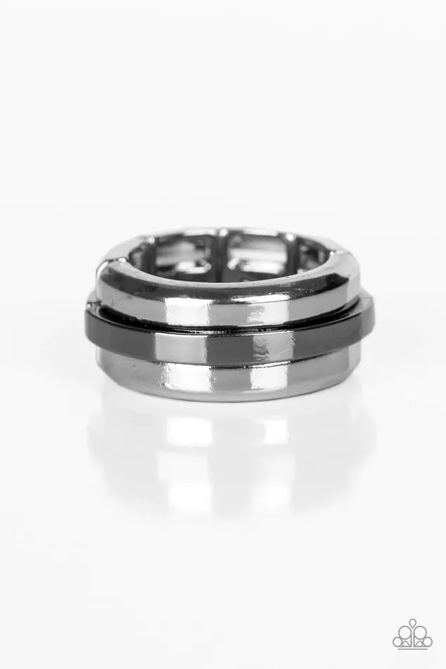 Paparazzi Jewelry Paparazzi Ring Battle Tank Black Rings