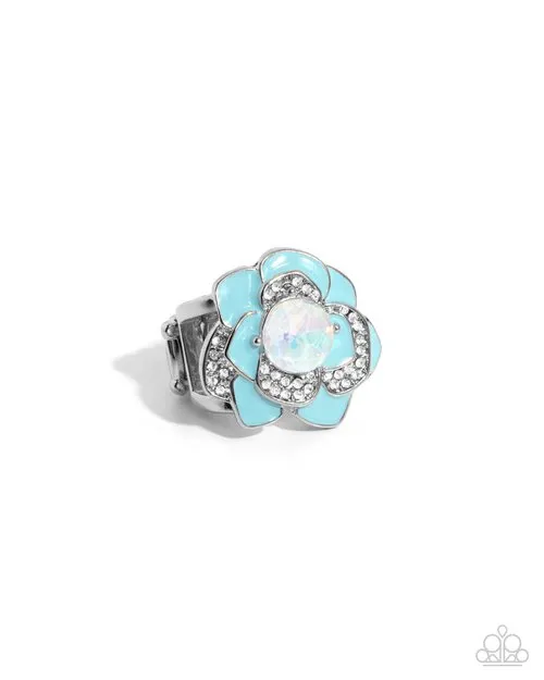 Paparazzi Jewelry Rings Paparazzi Ring Bridging Bling Blue Paparazzi Jewelry Rings Paparazzi Ring Bridging Bling Blue