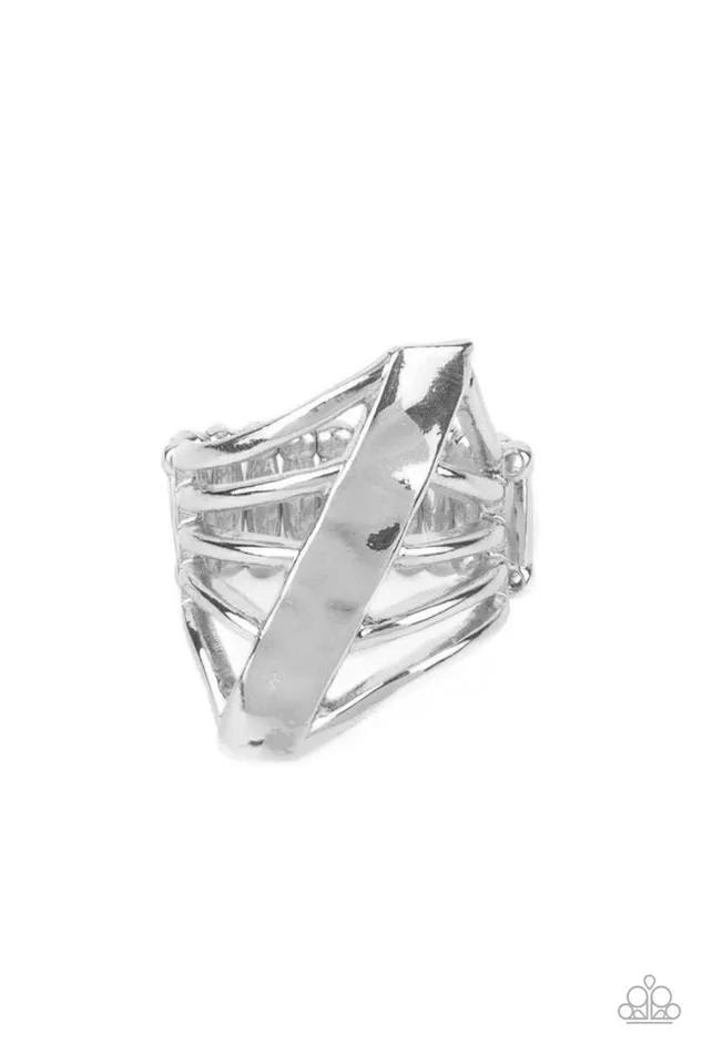 Paparazzi Jewelry Rings Paparazzi Ring Encrypted Edge Silver Paparazzi Jewelry Rings Paparazzi Ring Encrypted Edge Silver