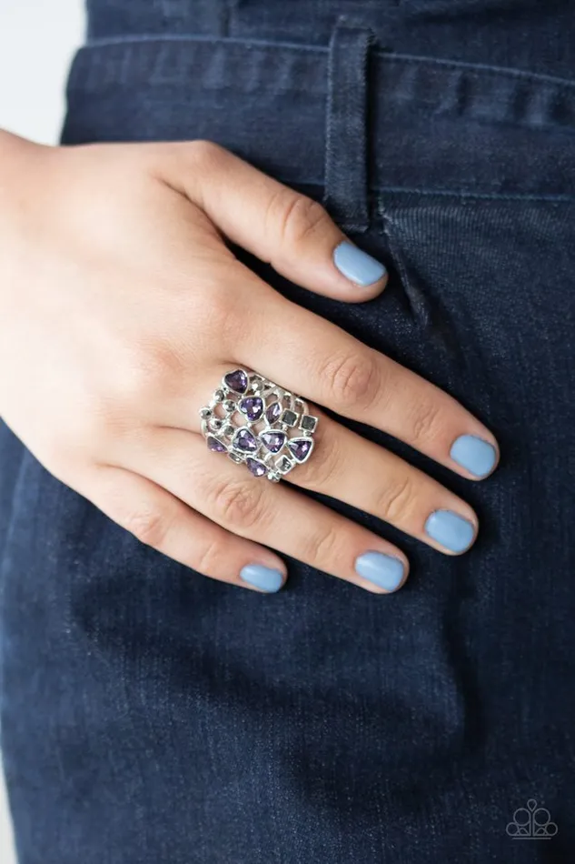 Paparazzi Jewelry Rings Paparazzi Ring Glitter Flirt Purple