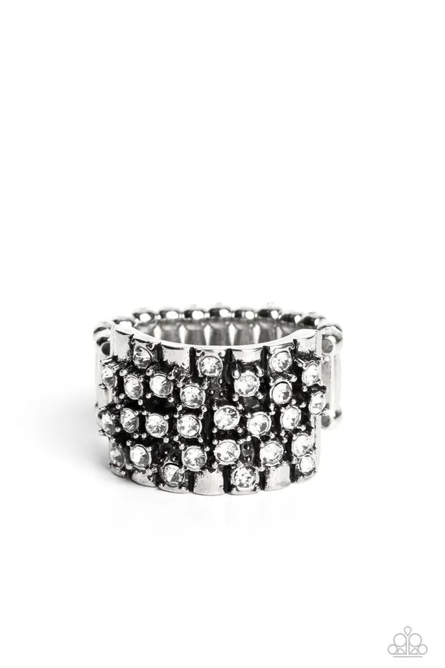 Paparazzi Jewelry Rings Paparazzi Ring Lawbreaking Loot White Paparazzi Jewelry Rings Paparazzi Ring Lawbreaking Loot White
