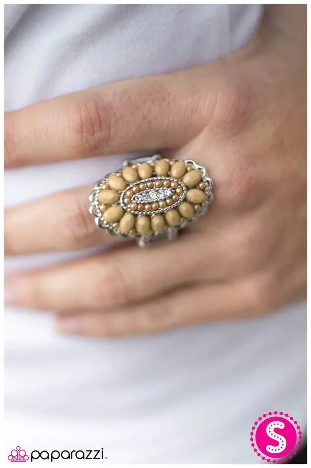 Paparazzi Jewelry Rings Paparazzi Ring Queen BEAD Brown