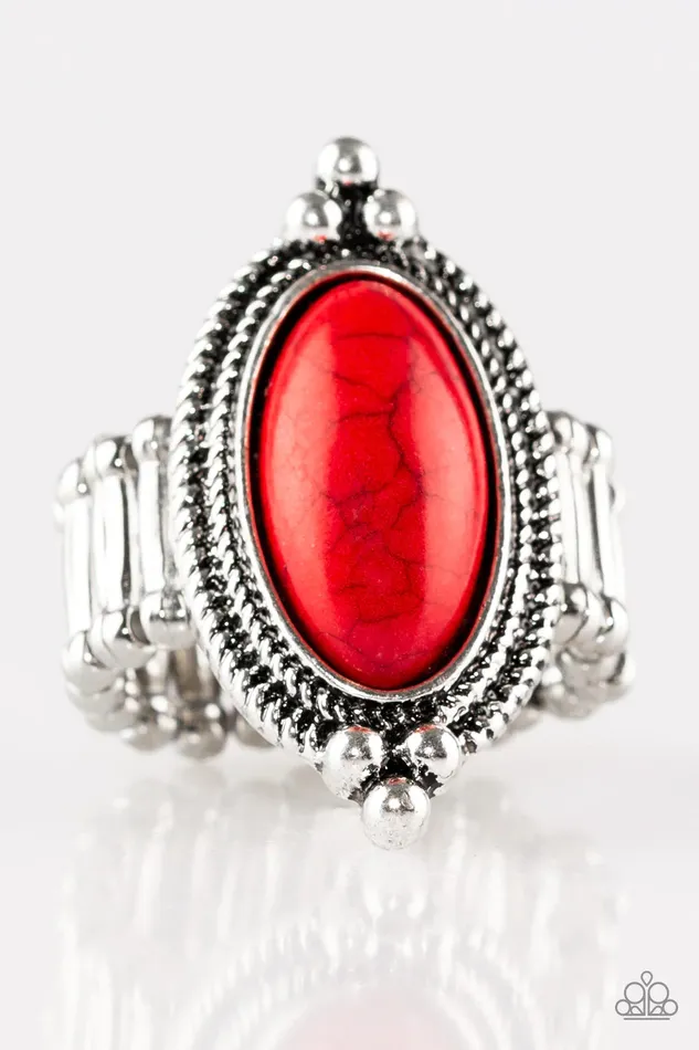Paparazzi Jewelry Rings Paparazzi Ring Summer Sandstone Red