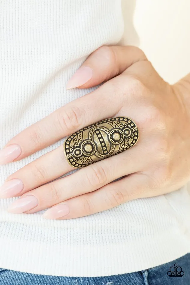 Paparazzi Jewelry Rings Paparazzi Ring Tiki Trail Brass