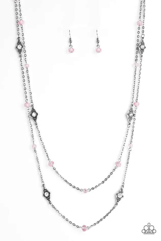 Paparazzi Necklace All Glam All The Time Pink Paparazzi Jewelry Necklaces