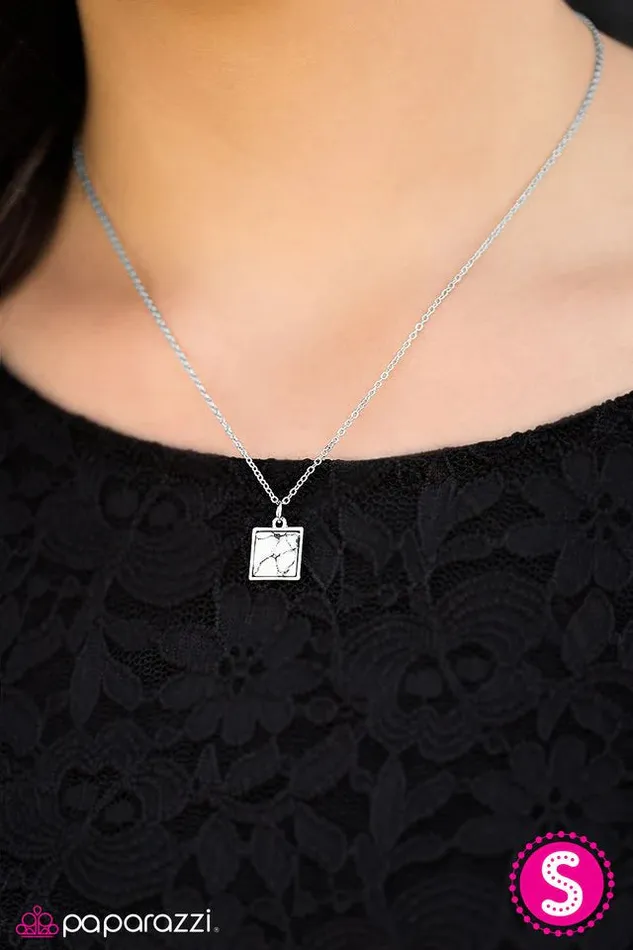 Paparazzi Necklace Anasazi Cliffs White Paparazzi Jewelry Necklaces