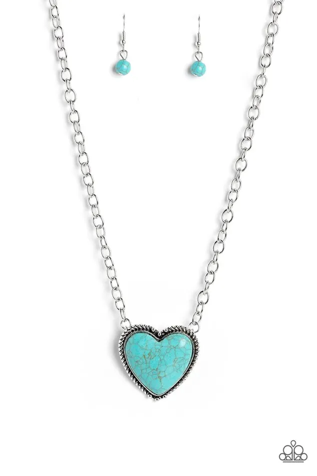 Paparazzi Necklace Authentic Admirer Blue Paparazzi Jewelry Necklaces