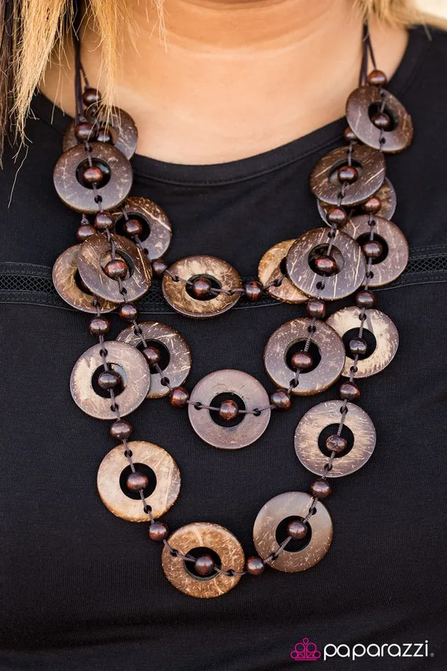 Paparazzi Necklace Bahama Bliss Brown Paparazzi Jewelry Necklaces