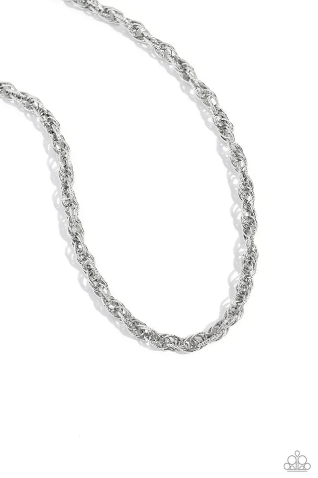 Paparazzi Necklace Braided Ballad Silver Paparazzi Jewelry Necklaces Paparazzi Necklace Braided Ballad Silver Paparazzi Jewelry Necklaces