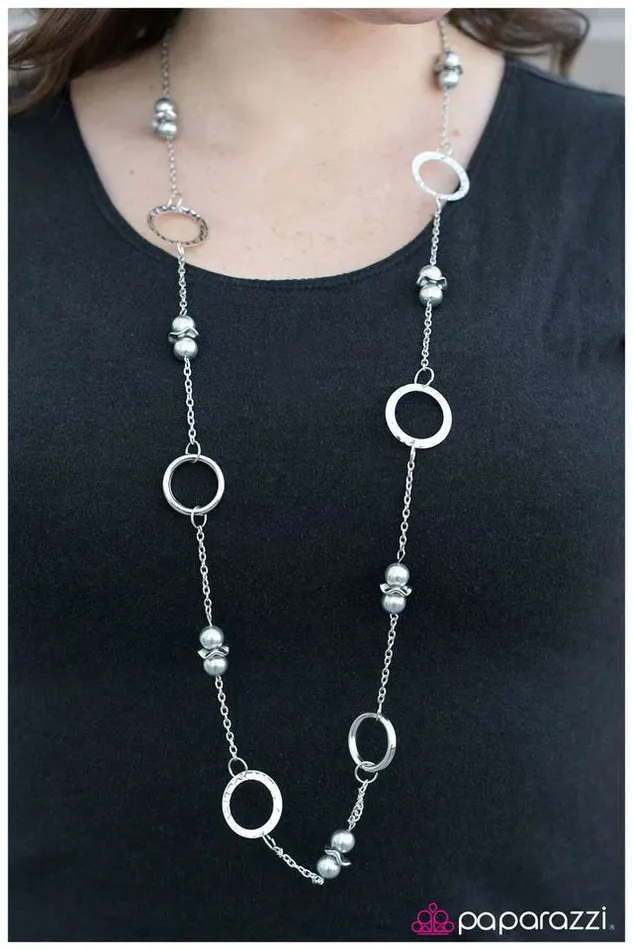 Paparazzi Necklace Call Me Irresistible Silver Paparazzi Jewelry Necklaces