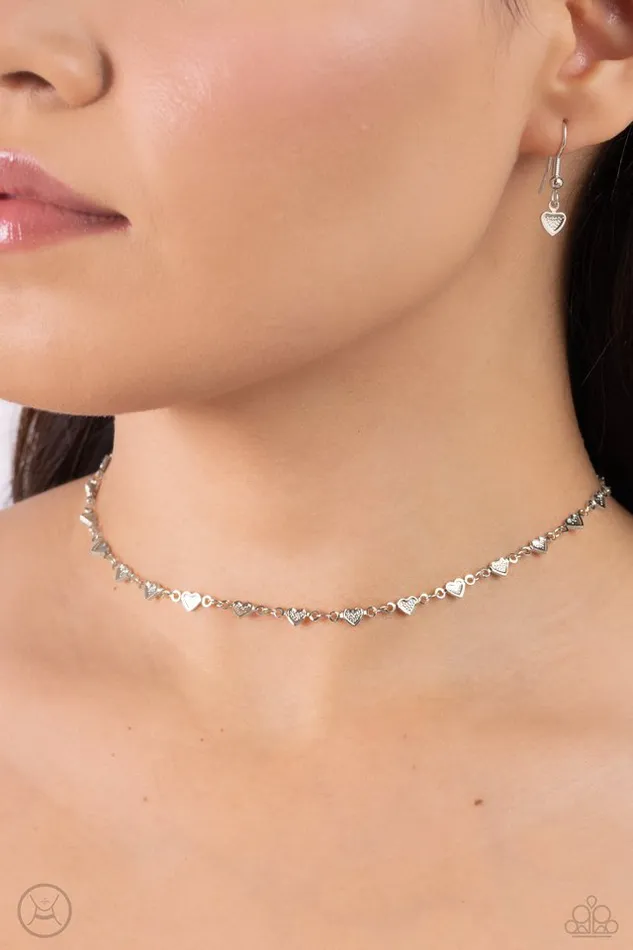 Paparazzi Necklace Cupid Catwalk Silver Paparazzi Jewelry Necklaces