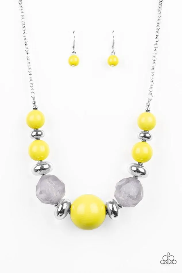 Paparazzi Necklace Daytime Drama Yellow Paparazzi Jewelry Necklaces