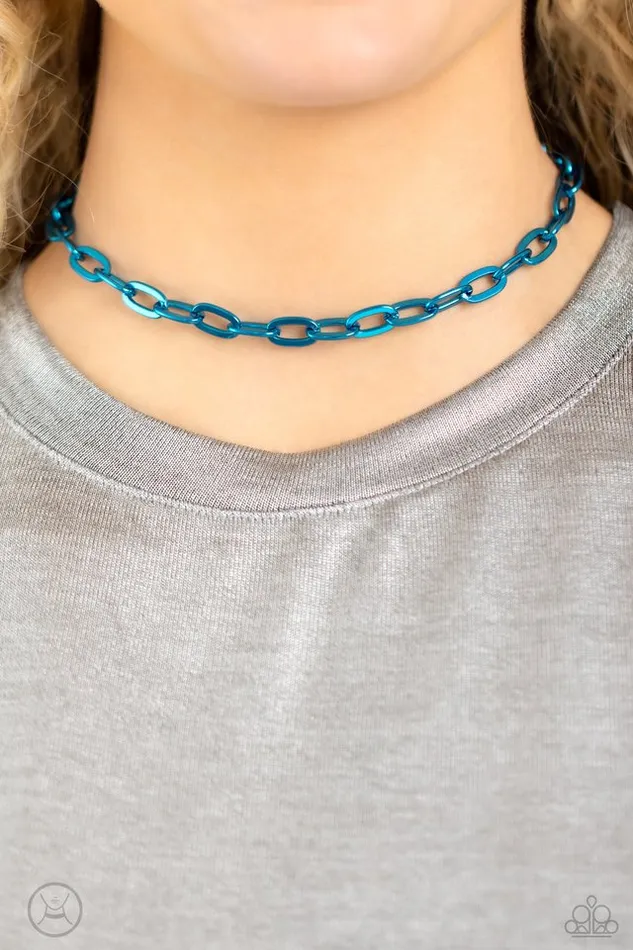 Paparazzi Necklace Exuberant Encore Blue Paparazzi Jewelry Necklaces