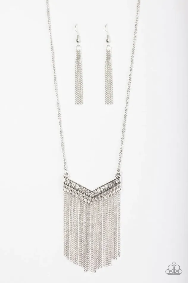 Paparazzi Necklace Gotta Have Fringe White Paparazzi Jewelry Necklaces