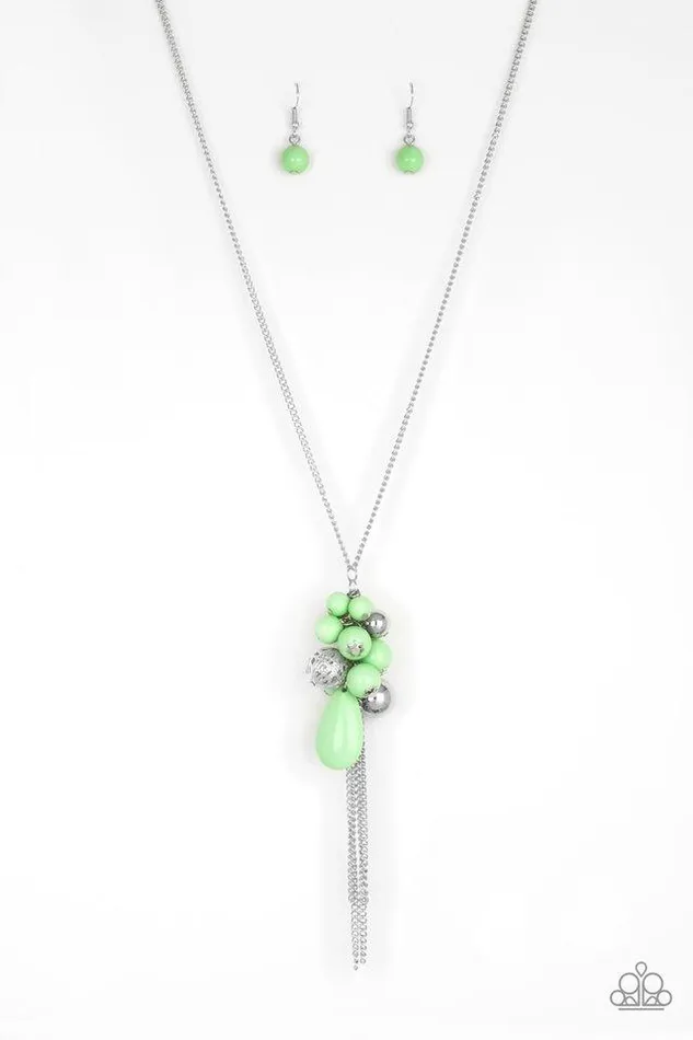 Paparazzi Necklace Its A Celebration Green Paparazzi Jewelry Necklaces