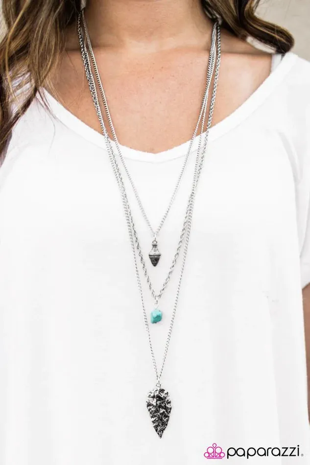 Paparazzi Necklace Its Ancient History Blue Paparazzi Jewelry Necklaces