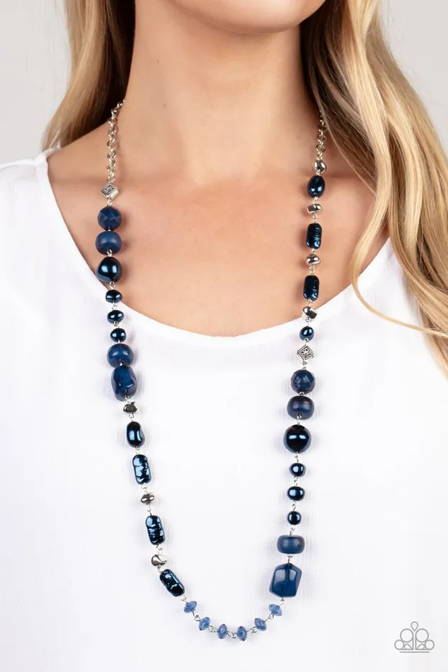 Paparazzi Necklace Juicy Gossip Blue Paparazzi Jewelry Necklaces