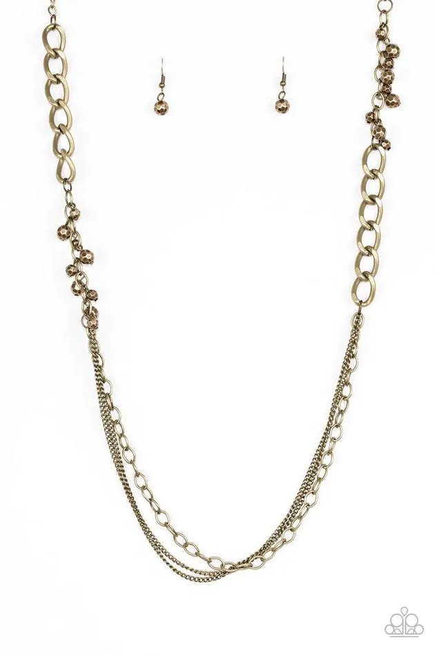 Paparazzi Necklace Mega Megacity Brass Paparazzi Jewelry Necklaces