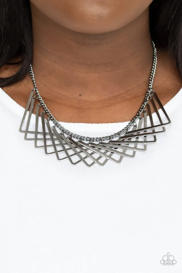 Paparazzi Necklace Metro Mirage Black Paparazzi Jewelry Necklaces