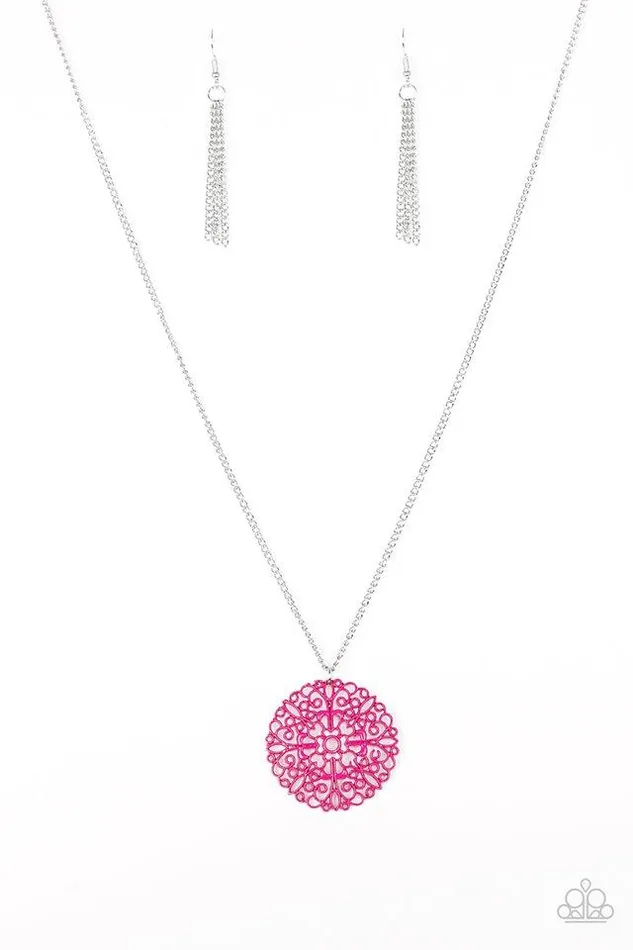 Paparazzi Necklace Midsummer Musical Pink Paparazzi Jewelry Necklaces