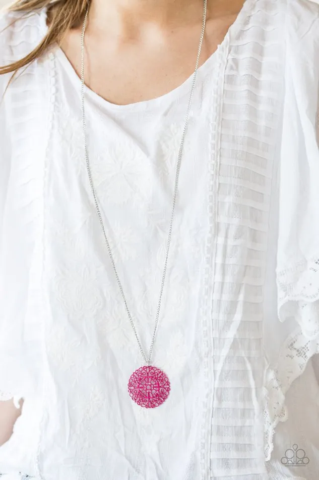 Paparazzi Necklace Midsummer Musical Pink Paparazzi Jewelry Necklaces