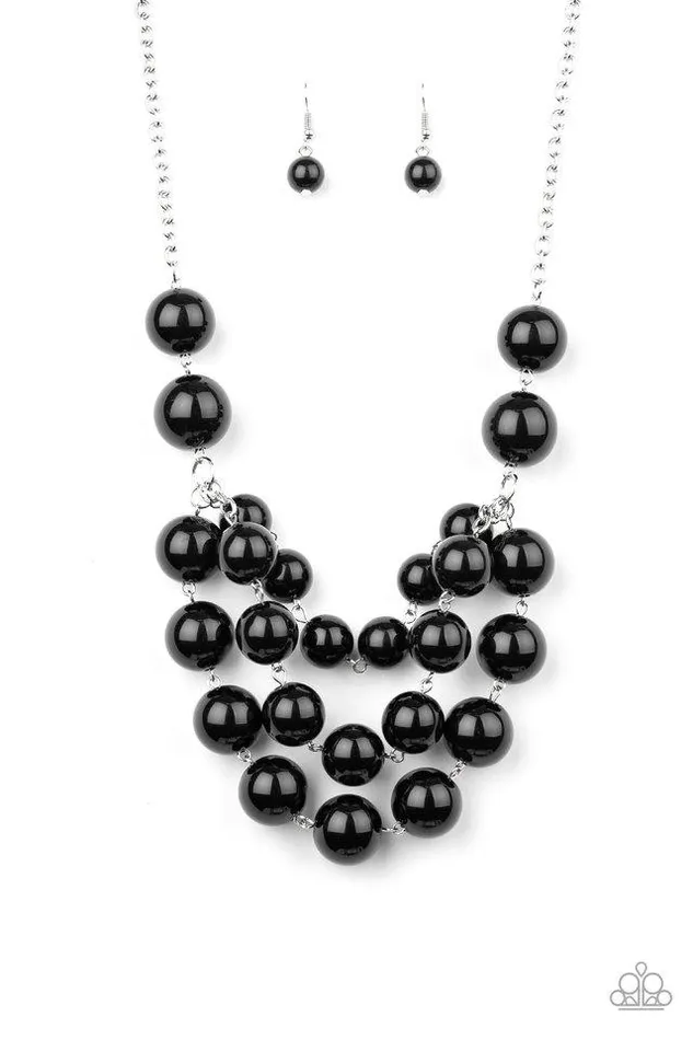 Paparazzi Necklace Miss PopYOUlarity Black Paparazzi Jewelry Necklaces