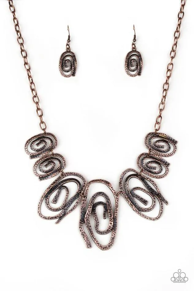 Paparazzi Necklace My Cave Is Your Cave Copper Paparazzi Jewelry Necklaces