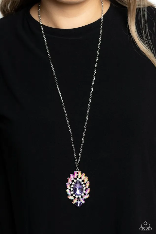 Paparazzi Necklace Over the TEARDROP Purple Paparazzi Jewelry Necklaces