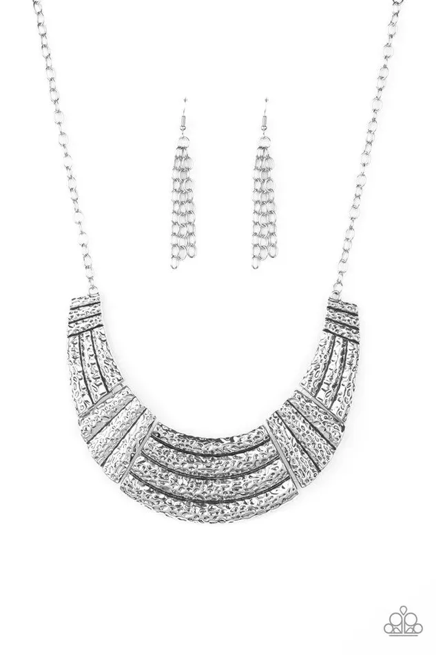 Paparazzi Necklace Ready To Pounce Silver Paparazzi Jewelry Necklaces